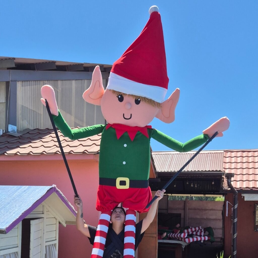 Marioneta Gigante de Duende Mágico Navideño